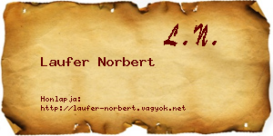 Laufer Norbert névjegykártya